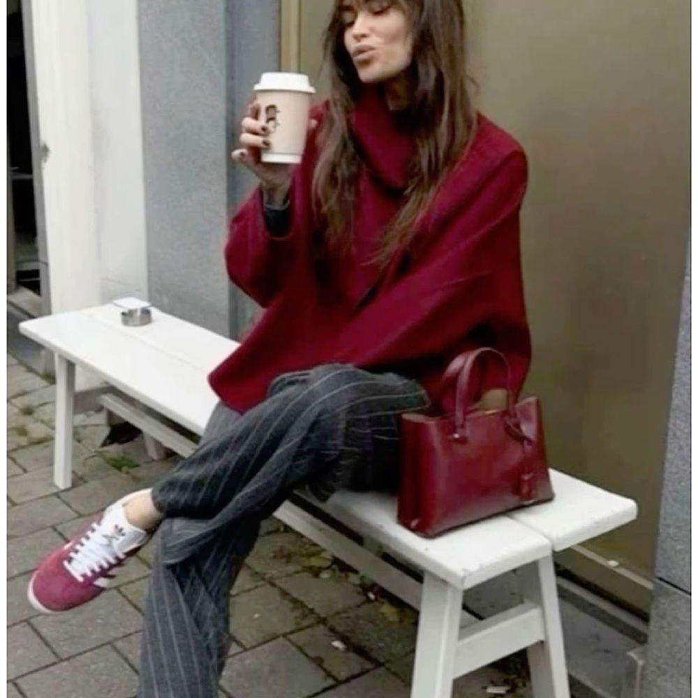 Zara  Red knit Sweater - Picture 11 of 13
